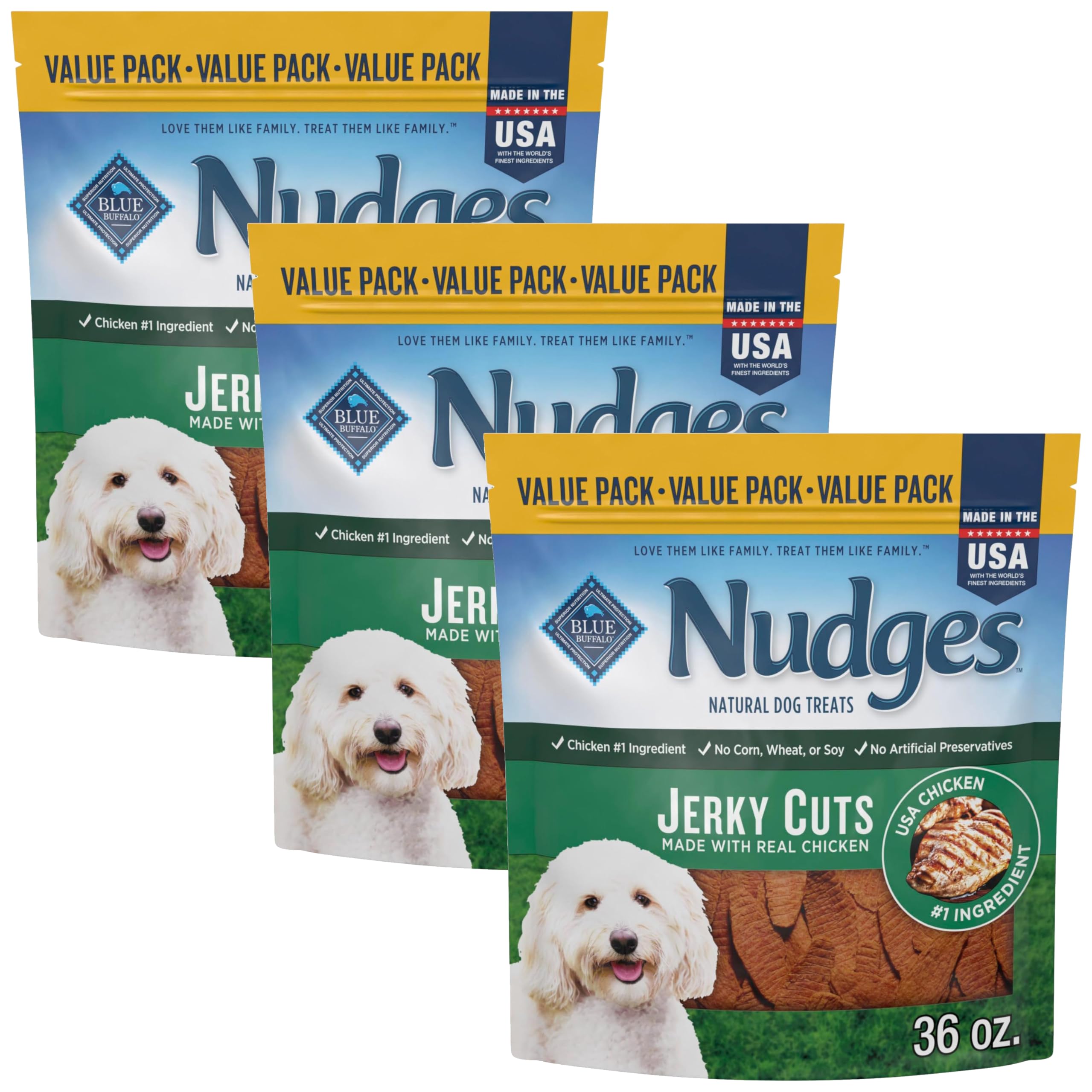 Amazon.com : Blue Buffalo Nudges Jerky Cuts Natural Dog Treats